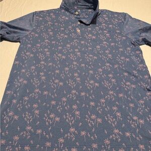 johnnie-O Blue and Pink Kids Polo Shirt